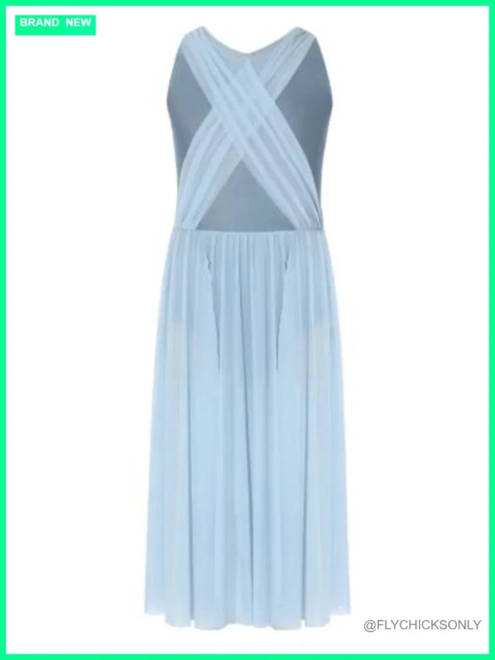 Girls Lyrical Dance Costume Sleeveless Leotard Flowy Tulle Dress